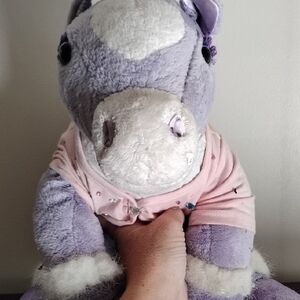 Build-A-Bear Purple and White Plush Horse